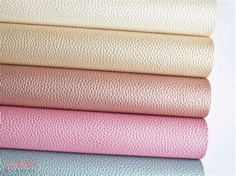 Pearl Metallic Textured Faux Leather Fabric Pearlised Leatherette 